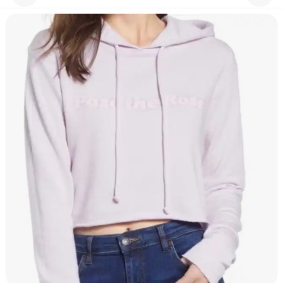 Wildfox Pase‎ the Rose  (French) cropped hoodie. Worn once. 90 retsil - Picture 1 of 4